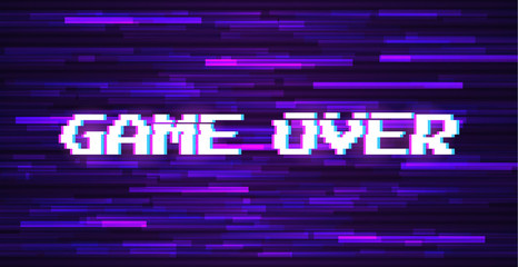 Wall Mural - vector text . symbol of cyberpunk, hacker attack. modern design, technological error. texture and ef