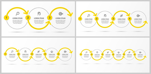 Set of vector infographic template