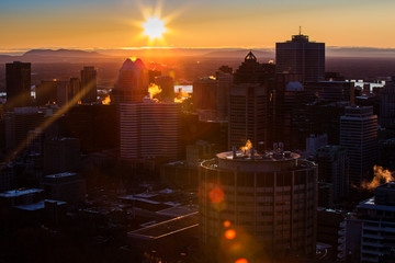 Wall Mural - Sunrise over Montreal, Quebec, Canada