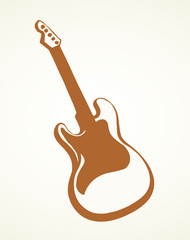 Wall Mural - Electric guitar. Vector drawing icon