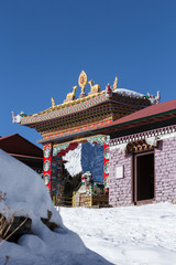 Wall Mural - temple in the snow