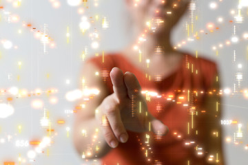 Innovation futuristic digital data binary code background technology