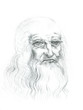 © Tatiana - Pencil drawing self portrait Leonardo da Vinci