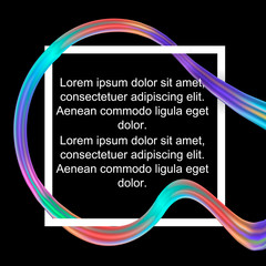 Poster - Modern colorful flow poster. Wave Liquid shape in blue color background. Art design for your project. Vector illustration EPS10