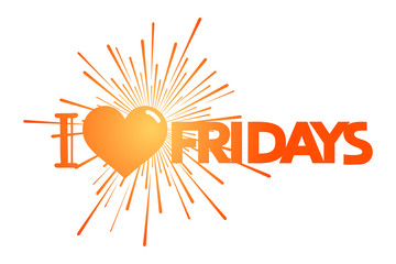 Poster - style love fridays orange