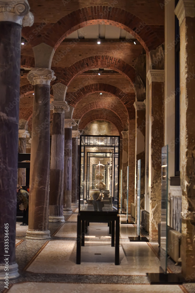BERLIN, GERMANY - 23,03,2015 : Exhibits of the Pergamon Museum ...