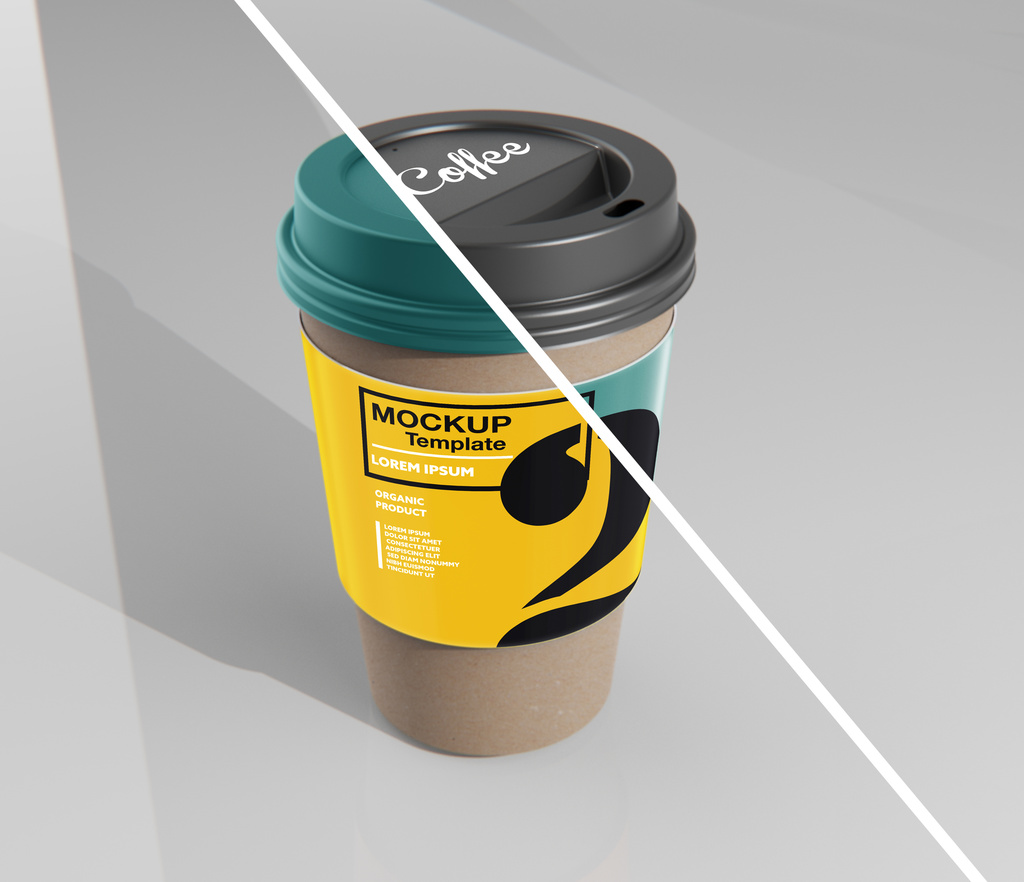 Download Paper Coffee Cup With Sleeve Mockup Stock Template Adobe Stock