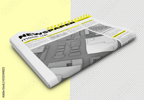 Download Folded Newspaper Mockup Stock Template Adobe Stock