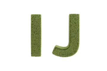 Canvas Print - 3D Rendering Nature Grass Uppercase Letters