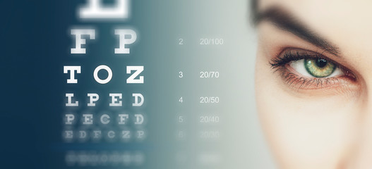 eye doctor check  concept