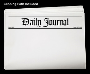 Wall Mural - Daily Newspaper Blank Content Isolated with Clipping Path.