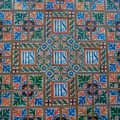 Naklejka na meble religious symbol IHS pattern texture