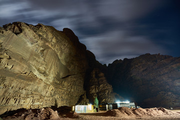 Poster - Panoramic of Wadi Rum at night, Jordan