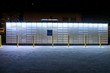 Electronic Locker,  automated parcel terminal (parcel locker, post terminal, ) on the street with empty screen