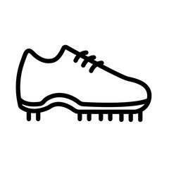 Canvas Print - soccer sport shoe line icon