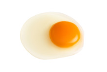 Egg Yolk Closeup Isolated On White White Eggs And Yolk High Protein Good For Health