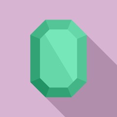 Sticker - Solid jewel icon. Flat illustration of solid jewel vector icon for web design