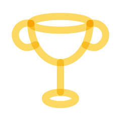 Sticker - trophy cup award multiply line style icon