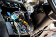 © itthiphon - The electrical system of the car that has been damaged
