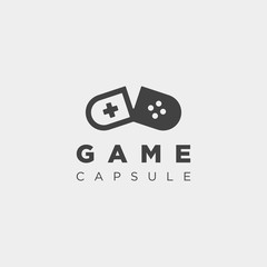 Sticker - Capsule Joystick Logo Template Design Illustration