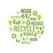 Reuse, reduce, recycle poster design. Vector, EPS10. Ecology concept.