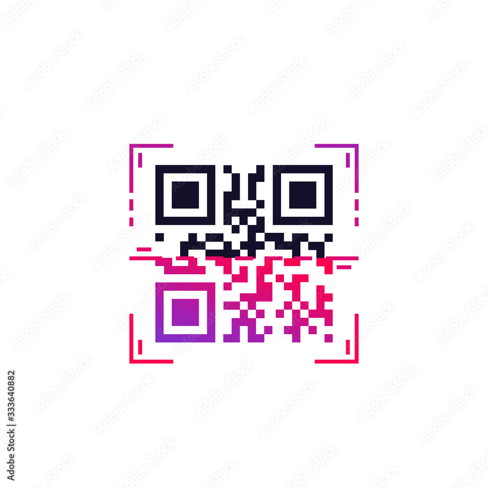 QR code scan vector Stock Vector | Adobe Stock