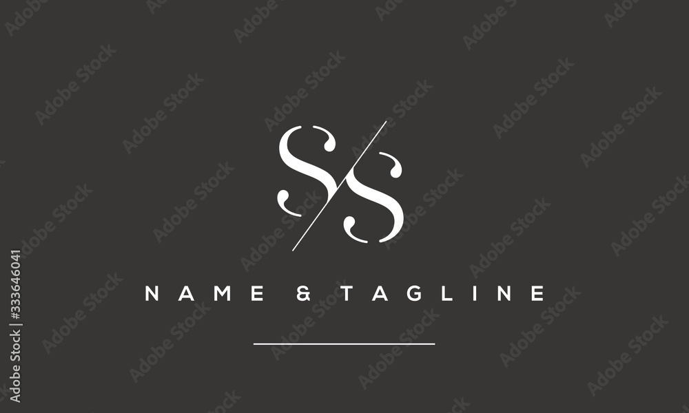 Alphabet letter icon logo ss Stock Vector | Adobe Stock