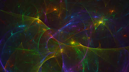 Wall Mural - 3d rendering abstract technology fractal background