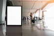 © thanongsak - Blank advertising billboard at airport,mockup poster media template ads display
