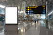 © thanongsak - blank advertising billboard at airport background large LCD advertisement