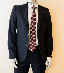 Wall Mural - Details of men's clothing, tie jacket and shirt.