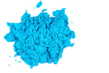 Blue Kinetic Sand On A White Background