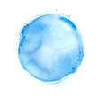 © Sarema - A blue watercolor spot on a white background. Decorative element for your design.