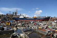 8 November 2013. Tacloban, Philippines.Typhoon Haiyan, Known As Super Typhoon Yolanda In The Philippines, Was One Of The Most Intense Tropical Cyclones On Record.