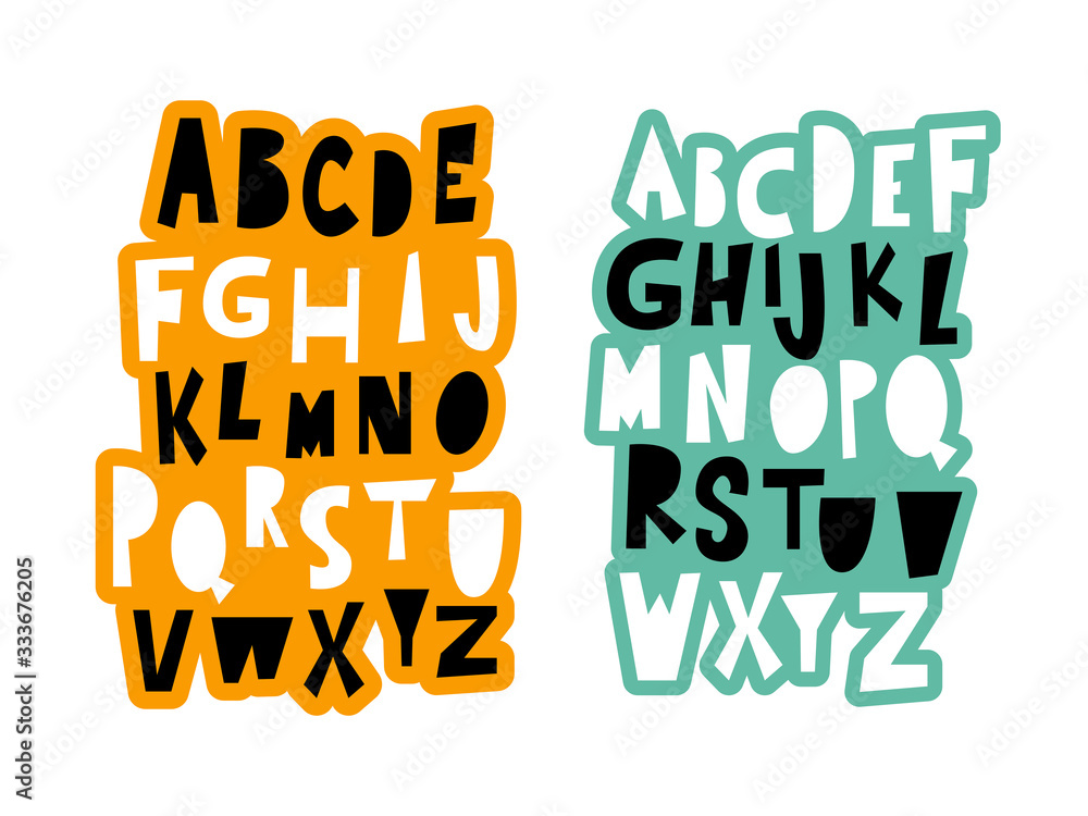 Handwritten calligraphy font. Vector alphabet. Hand drawn letters Stock ...