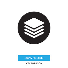 Sticker - Layers vector icon, simple sign for web site and mobile app.