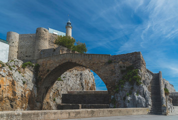 Wall Mural - Castro Urdiales harbour at cantabria