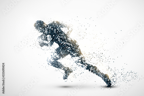 Принти на полотні rugby abstract silhouette 1 gry bitmap ver.