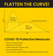 © AndS - Flatten the covid 19 curve illustration with information