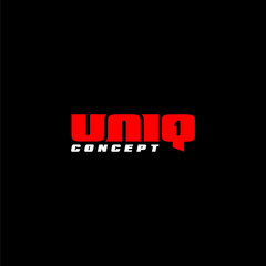 Wall Mural - Clean text logo design of UNIQ with dark background - EPS10 - Vector.