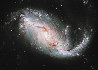 Wall Mural - stellar nursery ngc 1672. spiral galaxy in the constellation dorado.elements of this image are furni