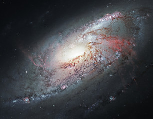 Wall Mural - spiral galaxy m106, in the constellation canes venatici. .elements of this image are furnished by na