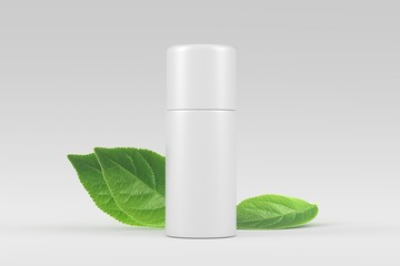 Wall Mural - Beauty Cosmetic Spray Bottle Aluminium Can 3D Rendering White Blank Mockup