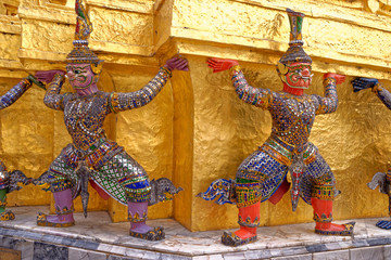 Guardian statue in Grand Palace - Bangkok Thailand