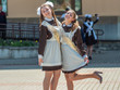 © Довидович Михаил - Graduates of the Russian school are photographed on the street.