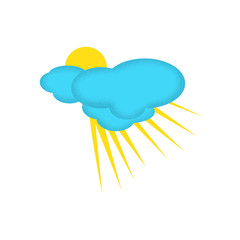 Image with Weather Icon of Partly Clouded Day