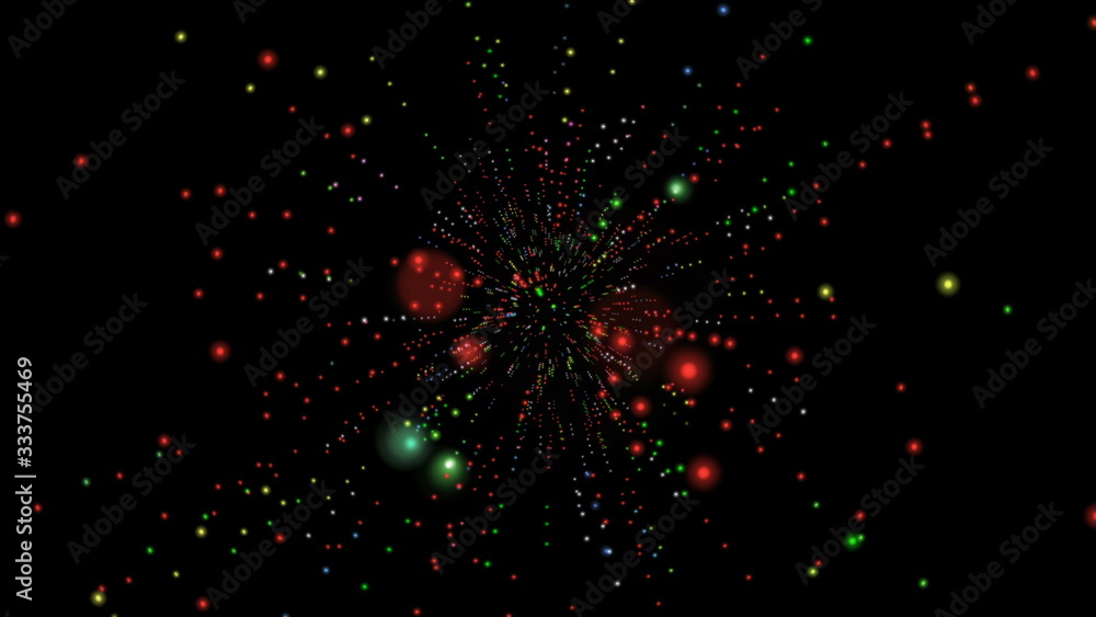 VJ and DJ VJ Seamless loop animation. Abstract particles bokeh and ...