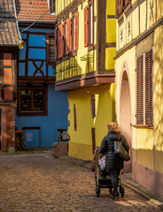 Wall Mural - walking in kaysersberg