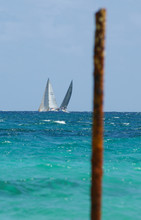 Two Sailboats Face Off In Caribbean Regatta