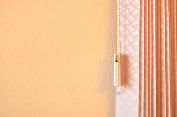 Wall Mural - the Pink Curtain .workspace Orange wall background  